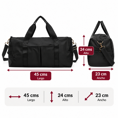 Bolso Deportivo Grande: Negro
